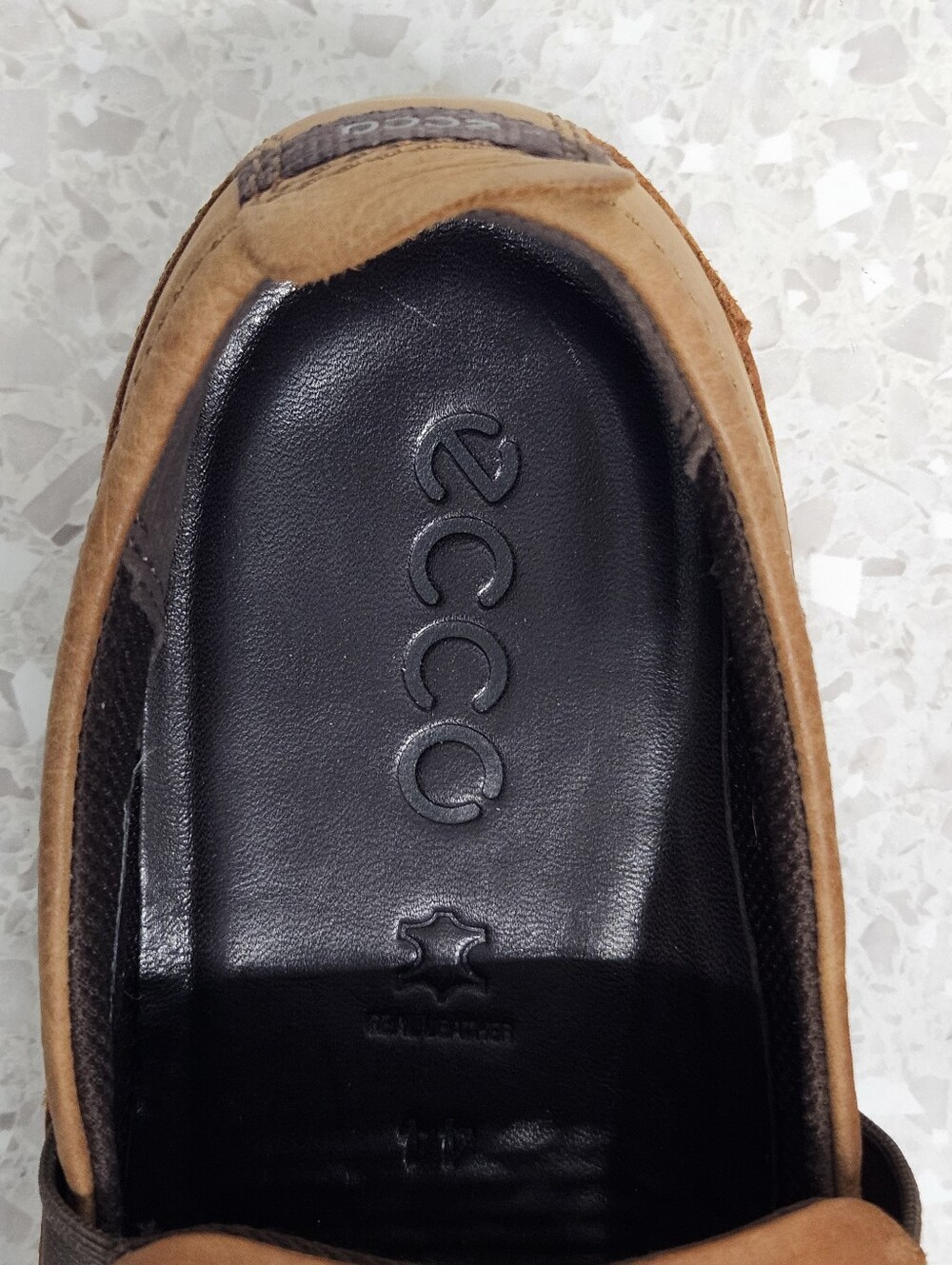 ECCO 1963 Collin Perforated Leather Slip On Shoes Mens Size: 10 Brown Comfort - Picture 11 of 14